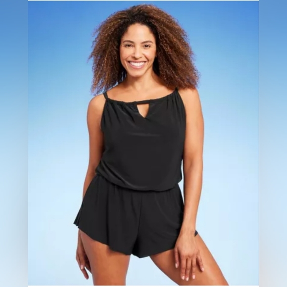 Aqua Green Other - Women's High Neck Swim Romper with Pockets One Piece Swimsuit - Aqua Green®